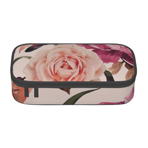 Zhuanyun Aufbewahrungstasche mit großer Kapazität, Bürobedarf, rote Rose, Make-up-Tasche, Schreibtisch-Organizer mit stilvollem Design von Zhuanyun