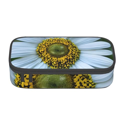 Zhuanyun Aufbewahrungstasche mit großer Kapazität, Bürobedarf, weiße Gänseblümchen, Make-up-Tasche, Schreibtisch-Organizer mit stilvollem Design von Zhuanyun