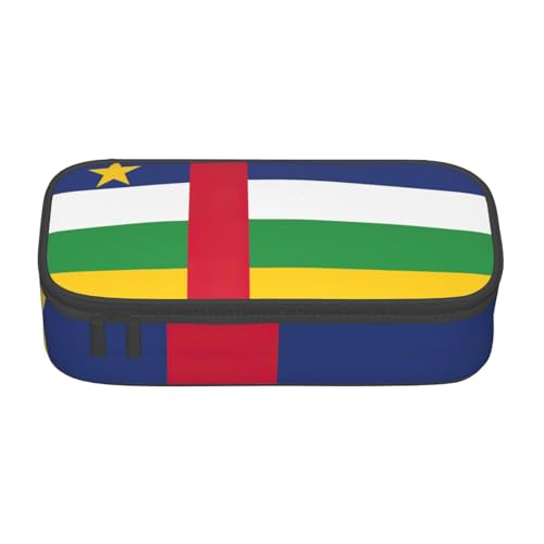 Zhuanyun Aufbewahrungstasche mit großer Kapazität, Bürobedarf, zentralafrikanische Flagge, Make-up-Tasche, Schreibtisch-Organizer mit stilvollem, Schwarz, One Size, Prägnant von Zhuanyun