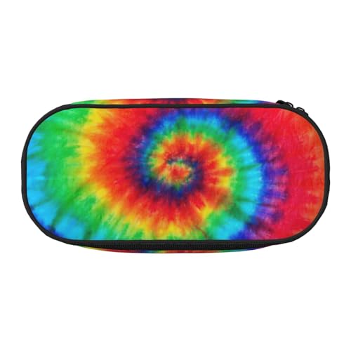 Zhuanyun Batik-Federmäppchen mit Hippie-Druck, mit Reißverschlussfach, Schreibwaren-Federmäppchen, Bürobedarf-Aufbewahrungsbox von Zhuanyun