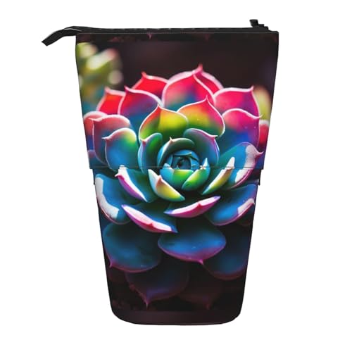 Zhuanyun Bunte Sukkulenten-Aufdruck, multifunktionale Aufbewahrungstasche, Make-up-Tasche, Geldbörse, stilvolle und multifunktionale Tasche von Zhuanyun
