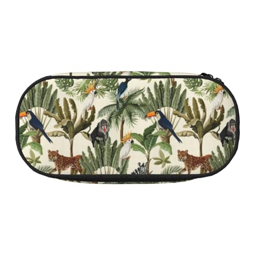 Zhuanyun Federmäppchen mit Bäumen und Tieren, mit Reißverschlussfach, Schreibwaren-Federmäppchen, Bürobedarf, Aufbewahrungsbox von Zhuanyun