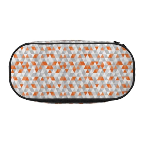 Zhuanyun Federmäppchen mit Dreiecksmuster, mit Reißverschlussfach, Schreibwaren-Federmäppchen, Bürobedarf, Aufbewahrungsbox von Zhuanyun