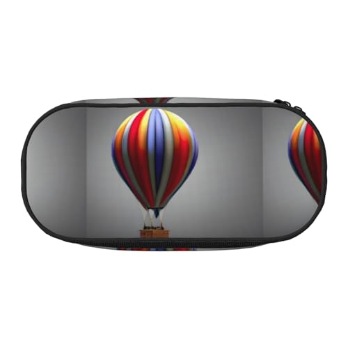 Zhuanyun Federmäppchen mit Heißluftballon-Aufdruck, mit Reißverschlussfach, Schreibwaren-Federmäppchen, Bürobedarf-Aufbewahrungsbox von Zhuanyun