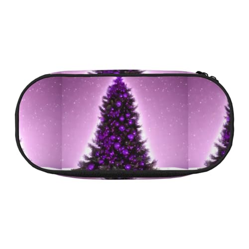 Zhuanyun Federmäppchen mit Weihnachtsmotiv, mit Reißverschlussfach, Schreibwaren-Federmäppchen, Bürobedarf, Aufbewahrungsbox von Zhuanyun