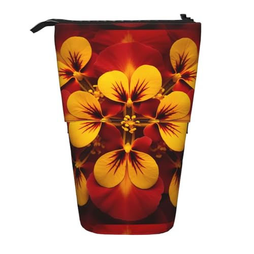 Zhuanyun Gelbe multifunktionale Aufbewahrungstasche mit Blumendruck, Make-up-Tasche, Geldbörse, stilvolle und multifunktionale Tasche von Zhuanyun