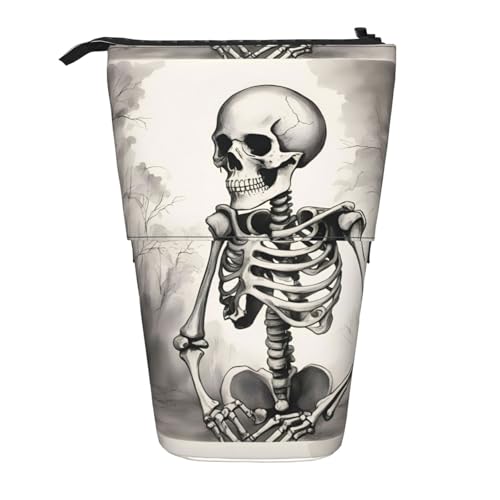 Zhuanyun Interessanter Skelett-Druck, multifunktionale Aufbewahrungstasche, Make-up-Tasche, Geldbörse, stilvolle und multifunktionale Tasche von Zhuanyun