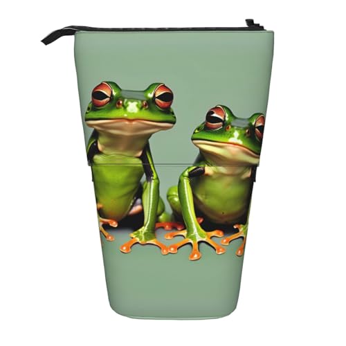 Zhuanyun Lustige grüne Frösche Multifunktions-Aufbewahrungstasche, Make-up-Tasche, Geldbörse, stilvolle und multifunktionale Tasche von Zhuanyun