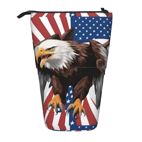 Zhuanyun Multifunktionale Aufbewahrungstasche mit Adler und USA-Flagge, stilvolle und multifunktionale Tasche von Zhuanyun