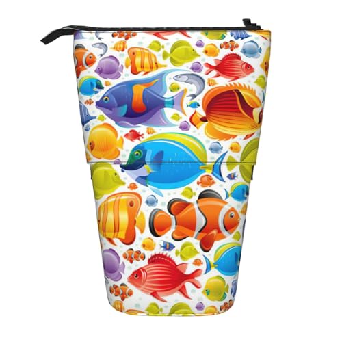 Zhuanyun Multifunktionale Aufbewahrungstasche mit Cartoon-Fisch-Druck, Make-up-Tasche, stilvolle und multifunktionale Tasche von Zhuanyun