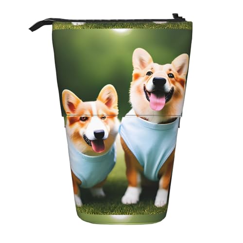 Zhuanyun Multifunktionale Aufbewahrungstasche mit Corgi-Hunde-Aufdruck, Make-up-Tasche, stilvolle und multifunktionale Tasche von Zhuanyun