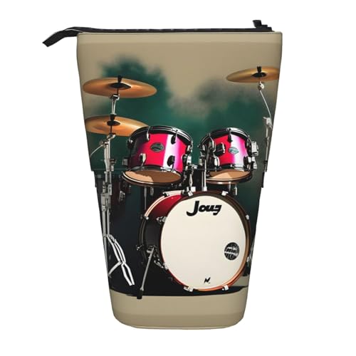 Zhuanyun Multifunktionale Aufbewahrungstasche mit Jazz-Trommel-Druck, Make-up-Tasche, stilvolle und multifunktionale Tasche von Zhuanyun