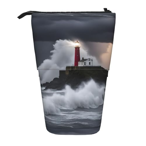 Zhuanyun Multifunktionale Aufbewahrungstasche mit Leuchtturm-Aufdruck, Make-up-Tasche, stilvolle und multifunktionale Tasche von Zhuanyun