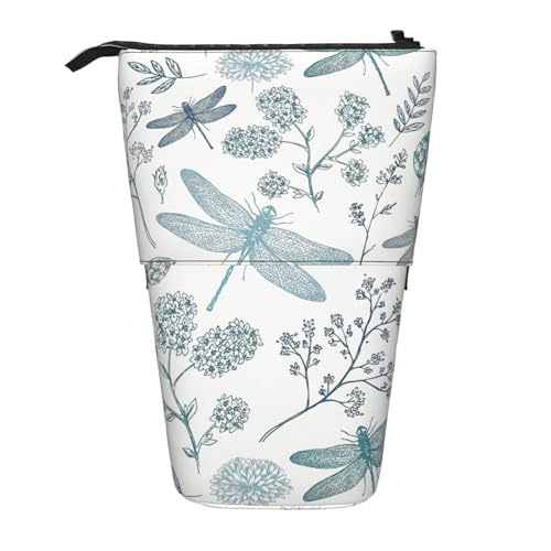 Zhuanyun Multifunktionale Aufbewahrungstasche mit Libellen-Blumendruck, Make-up-Tasche, stilvolle und multifunktionale Tasche von Zhuanyun