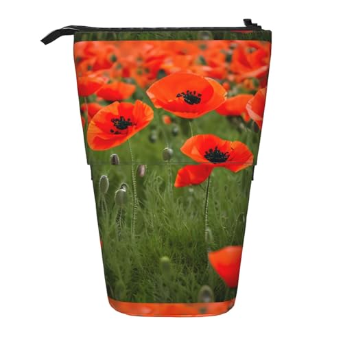 Zhuanyun Multifunktionale Aufbewahrungstasche mit Mohnblumen-Motiv, Make-up-Tasche, stilvolle und multifunktionale Tasche von Zhuanyun