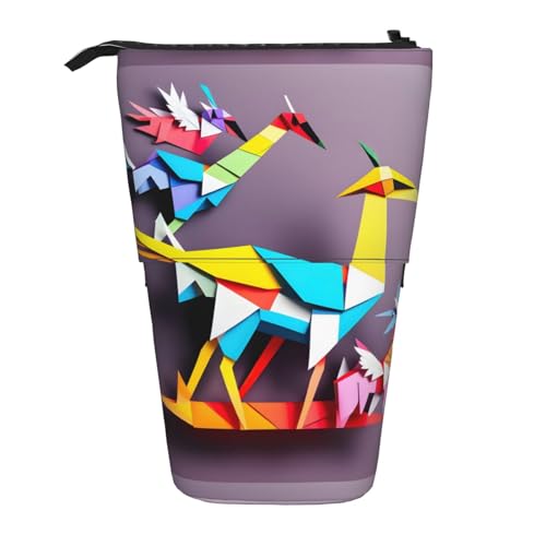 Zhuanyun Multifunktionale Aufbewahrungstasche mit Origami-Kranichen, 1 Druck, multifunktionale Aufbewahrungstasche, Make-up-Tasche, Geldbörse, stilvolle und multifunktionale Tasche von Zhuanyun