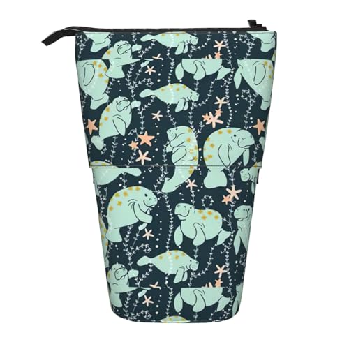 Zhuanyun Multifunktionale Aufbewahrungstasche mit Seekuh, Kalbs-Aufdruck, Make-up-Tasche, Geldbörse, stilvolle und multifunktionale Tasche von Zhuanyun