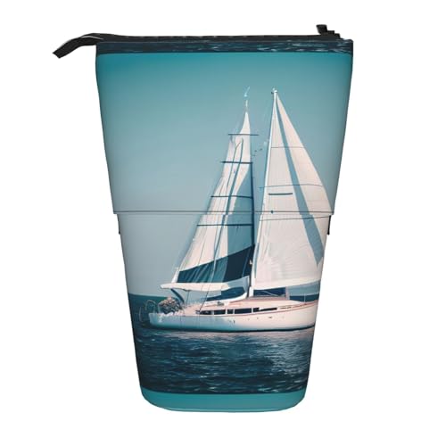 Zhuanyun Multifunktionale Aufbewahrungstasche mit Segelboot, Schiff, Landschaftsdruck, Make-up-Tasche, Geldbörse, stilvolle und multifunktionale Tasche von Zhuanyun