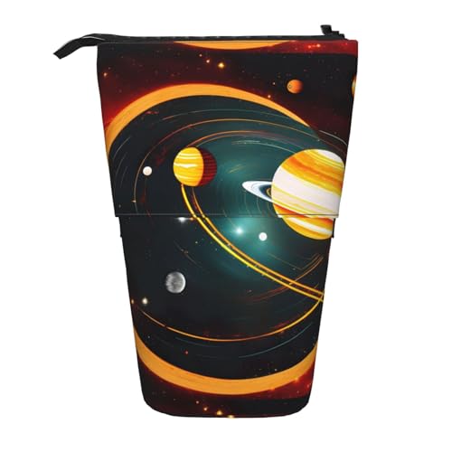 Zhuanyun Multifunktionale Aufbewahrungstasche mit Sonnensystem, Jupiter, Saturn-Druck, Make-up-Tasche, stilvolle und multifunktionale Tasche von Zhuanyun
