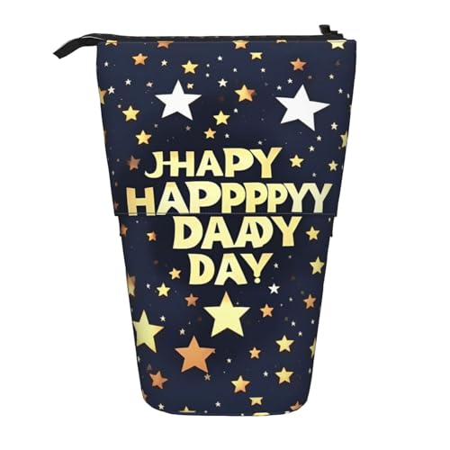 Zhuanyun Multifunktionale Aufbewahrungstasche mit Sternen und "Happy Fathers Day"-Aufdruck, Make-up-Tasche, stilvolle und multifunktionale Tasche von Zhuanyun