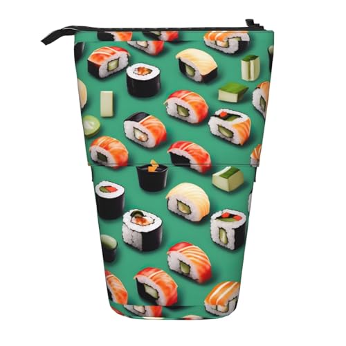 Zhuanyun Multifunktionale Aufbewahrungstasche mit Sushi-Lebensmittelaufdruck, Make-up-Tasche, stilvolle und multifunktionale Tasche von Zhuanyun