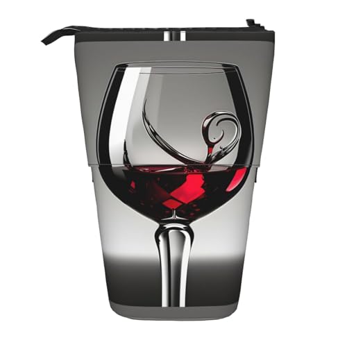 Zhuanyun Multifunktionale Aufbewahrungstasche mit Weinglas-Aufdruck, Make-up-Tasche, stilvolle und multifunktionale Tasche von Zhuanyun