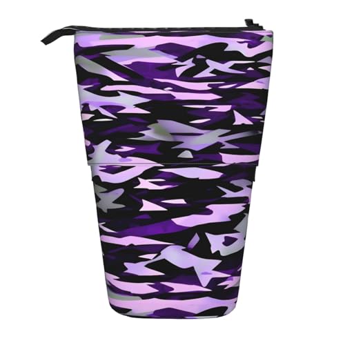 Zhuanyun Multifunktionale Aufbewahrungstasche mit amerikanischem Camouflage-Muster und violettem Druck, stilvolle und multifunktionale Tasche von Zhuanyun