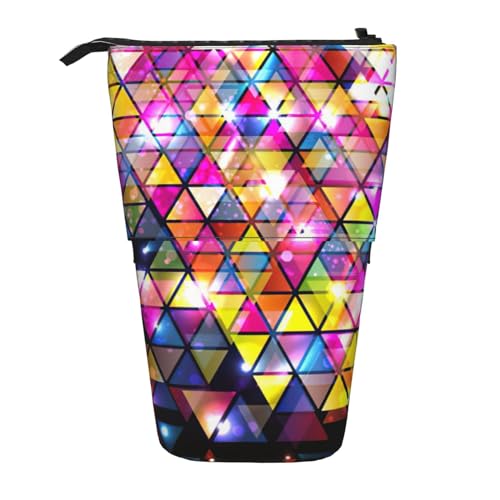 Zhuanyun Multifunktionale Aufbewahrungstasche mit buntem geometrischem Dreiecksdruck, stilvolle und multifunktionale Tasche von Zhuanyun