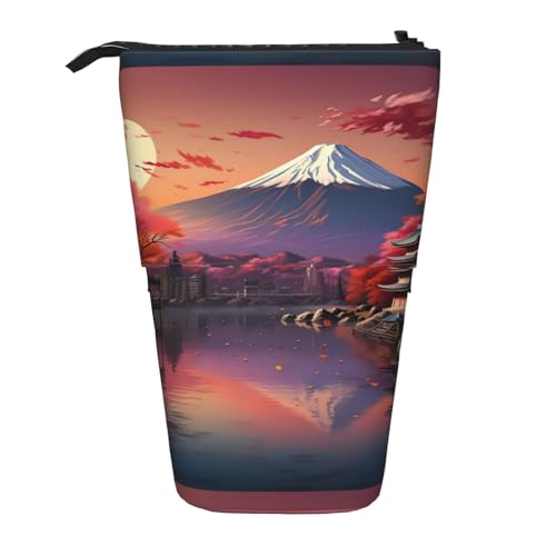 Zhuanyun Multifunktionale Aufbewahrungstasche mit japanischem Fuji-Landschaftsdruck, Make-up-Tasche, stilvolle und multifunktionale Tasche von Zhuanyun