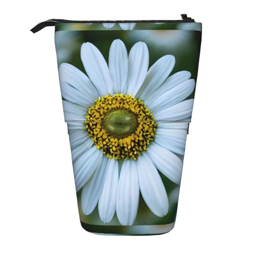 Zhuanyun Multifunktionale Aufbewahrungstasche mit weißem Gänseblümchen-Aufdruck, Make-up-Tasche, stilvolle und multifunktionale Tasche von Zhuanyun