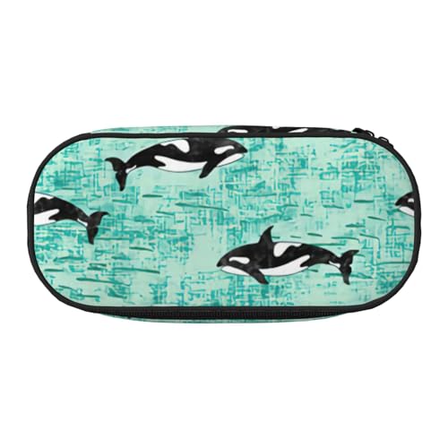 Zhuanyun Pazifischer Ozean, biologischer Druck, Federmäppchen mit Reißverschlussfach, Schreibwaren-Federmäppchen, Bürobedarf, Aufbewahrungsbox von Zhuanyun