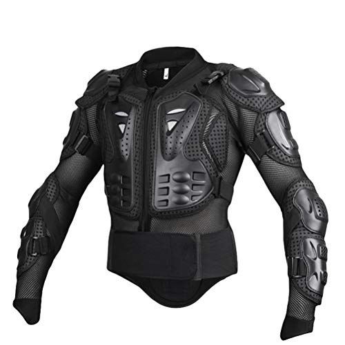 ZhuiKun Motorradjacke Herren Damen, Rückenprotektor Motorradbekleidung Motocross Protektoren Jacke Protektorenhemd (Schwarz, M) von ZhuiKun