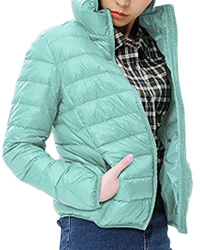 ZiXing Damen Ultra Leicht Daunenjacke Steppjacke Übergangsjacke Jacke Mit Kapuze XXL Blau 1 von ZiXing