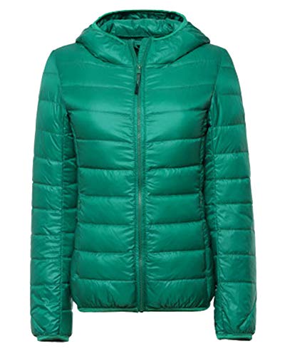 ZiXing Damen Winter Ultra Leicht Daunenjacke Steppjacke Übergangsjacke Jacke Mit Kapuze S Grün 2 von ZiXing