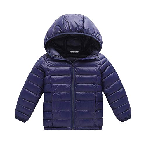 ZiXing Warme Kinder Junge Mädchen Ultraleichte Daunenjacke Mit Kapuze Winter Warme Jacket Steppjacke Daunenmantel Königsblau X-Large von ZiXing
