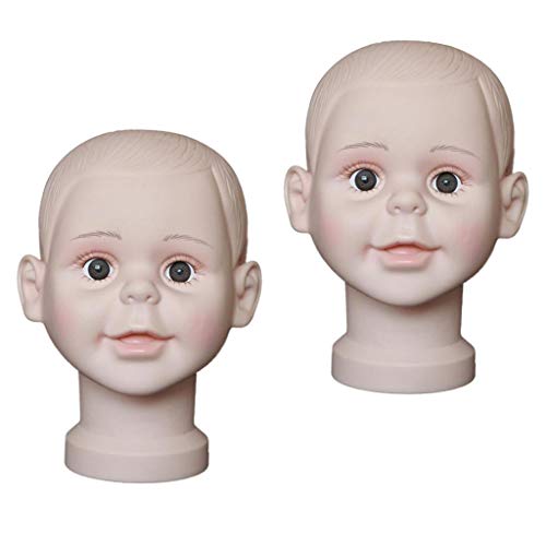 Ｚｉａｌｏｆｉ 2x PVC Modell für Kinder mit Perücken, Hüten Und Brillen Präsentation von Ｚｉａｌｏｆｉ