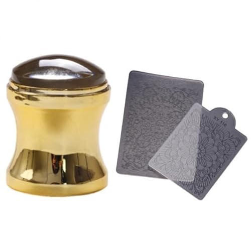 Ｚｉａｌｏｆｉ 4xNail Art Stempel Und Schaber Set Werkzeug Einfach Bedienen Goldene von Ｚｉａｌｏｆｉ