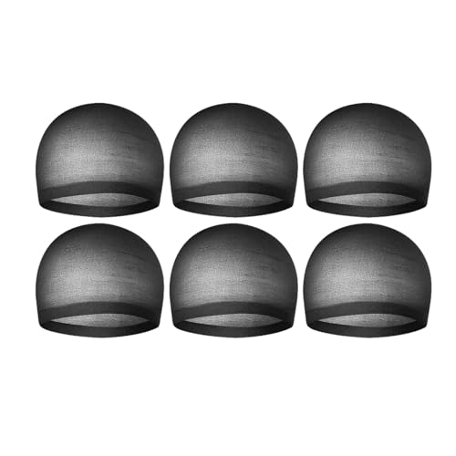 Ｚｉａｌｏｆｉ 6 Stück Frauen Stretch Mesh Cap Invisible Anwendung Kappe Polyester Atmungsaktiv Haar Netz Stirnband für Partys Duschen Make Up Gesc, Schwarz von Ｚｉａｌｏｆｉ
