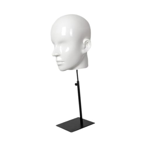 Ｚｉａｌｏｆｉ Männer Manikin Kopf Hüte Perücke Display Stand Tischplatte Modern mit Basis Kappen Lagerung Rack für Friseur Training Einkaufszentrum, Helles Weiss von Ｚｉａｌｏｆｉ