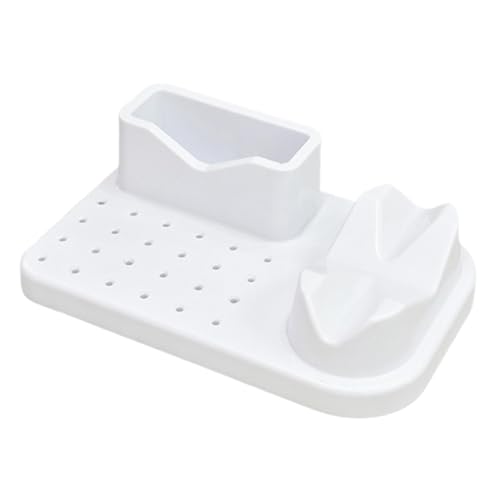 Ｚｉａｌｏｆｉ Nail Art Polishing Schleif Organizer 20 Löcher Bits Halter Maniküre Werkzeuge Portable Fall Salon Personal Use Bits Storage Box, Weiß von Ｚｉａｌｏｆｉ