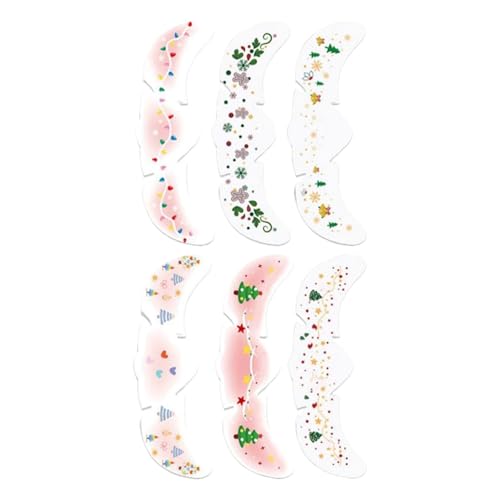 Ｚｉａｌｏｆｉ Weihnachten Gesicht Aufkleber Party Tasche Füllstoffe DIY Abnehmbare Weihnachten Thema Cosplay von Ｚｉａｌｏｆｉ