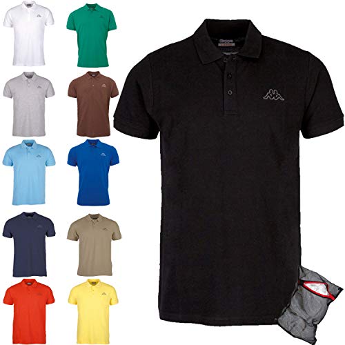 Ziatec Kappa Herren Poloshirt Edition mit praktischem Wäschenetz 1er bis 6er Packs in vielen Farben verfügbar, Größe:3XL, Farbe:2 x schwarz von Ziatec