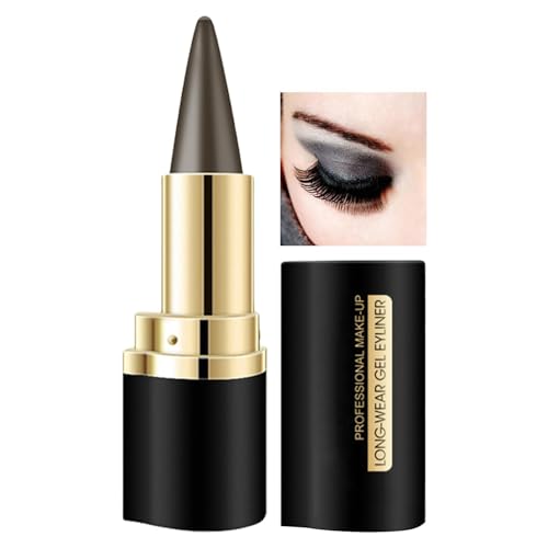 Langlebiger Gel-Eyeliner – Matter, Schnell Trocknender Eyeliner | Eyeliner-Stift, Wasserfest, Wischfester Eyeliner-Stift Natürliche Schwarze Eyeliner-Creme | Gel-Eyeliner-Stift von Zibeem