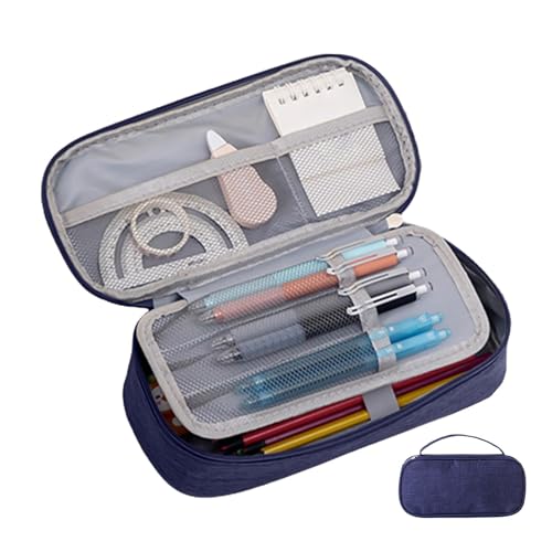 Zibeem Federmäppchen, Federmäppchen, Stifthalter-Beutel, Stifttasche mit Griff und großem Fassungsvermögen, Multifunktionale Aufbewahrungstaschen für Schreibwaren und Make-up für Scheren, Lineale, Zibeem Federmäppchen, Federmäppchen, Stifthalter-Beutel, Stifttasche mit Griff und großem Fassungsvermögen, Multifunktionale Aufbewahrungstaschen für Schreibwaren und Make-up für Scheren, Lineale, von Zibeem