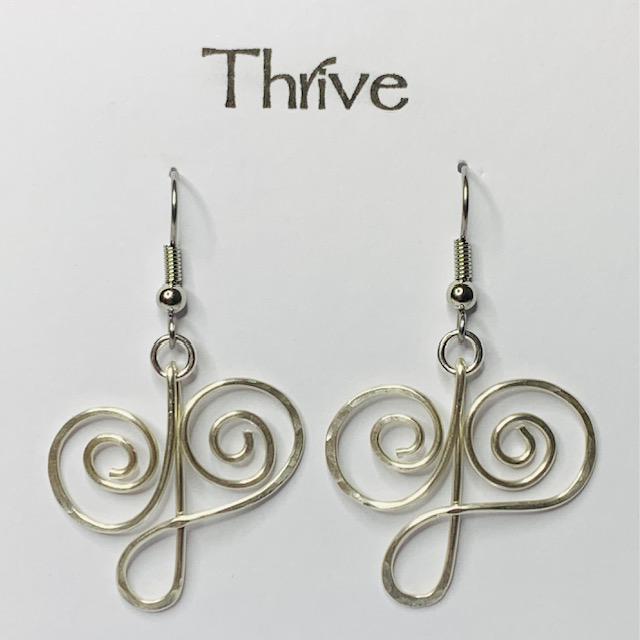 Thrive, Zibu Symbol, Sterling Silber Ohrringe Thrive, Zibu Symbol, Sterling Silber Ohrringe von ZibuAngelicSymbols
