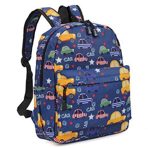 Kinderrucksack Jungen Kleinkind Schulrucksack Schule Tasche kindergartenrucksack Daypack Cartoon Münze Geldbörse for 3-5 Jährige, Blau,23 x 13 x 30CM von Zicac