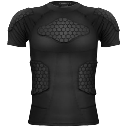 Zicac Sports Compression Shirt, Atmungsaktiv Stoßschutz Sport Tshirts Herren, Rundumschutz Kompressionsshirt Herren für Fußball Basketball Paintball Rugby Radfahren Curling Baseball Zicac Sports Compression Shirt, Atmungsaktiv Stoßschutz Sport Tshirts Herren, Rundumschutz Kompressionsshirt Herren für Fußball Basketball Paintball Rugby Radfahren Curling Baseball von Zicac