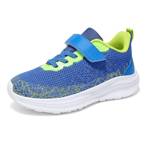 Zicurz Turnschuhe Für Jungen Sportschuhe Hallenschuhe Kinder Laufschuhe Schuhe Sneaker Atmungsaktiv Kinderschuhe Blau Gelb 38EU von Zicurz
