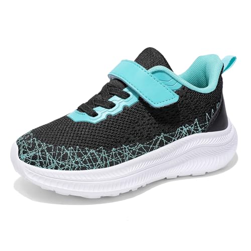 Zicurz Turnschuhe Für Jungen Sportschuhe Hallenschuhe Kinder Laufschuhe Schuhe Sneaker Atmungsaktiv Kinderschuhe Schwarz Blau 31EU von Zicurz