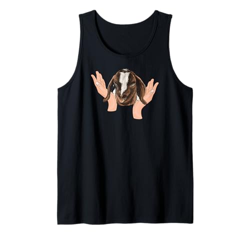 Baby Burenziege mit Hand Tank Top von Ziegenmama T -Shirt für Männer Frauen Mädchen